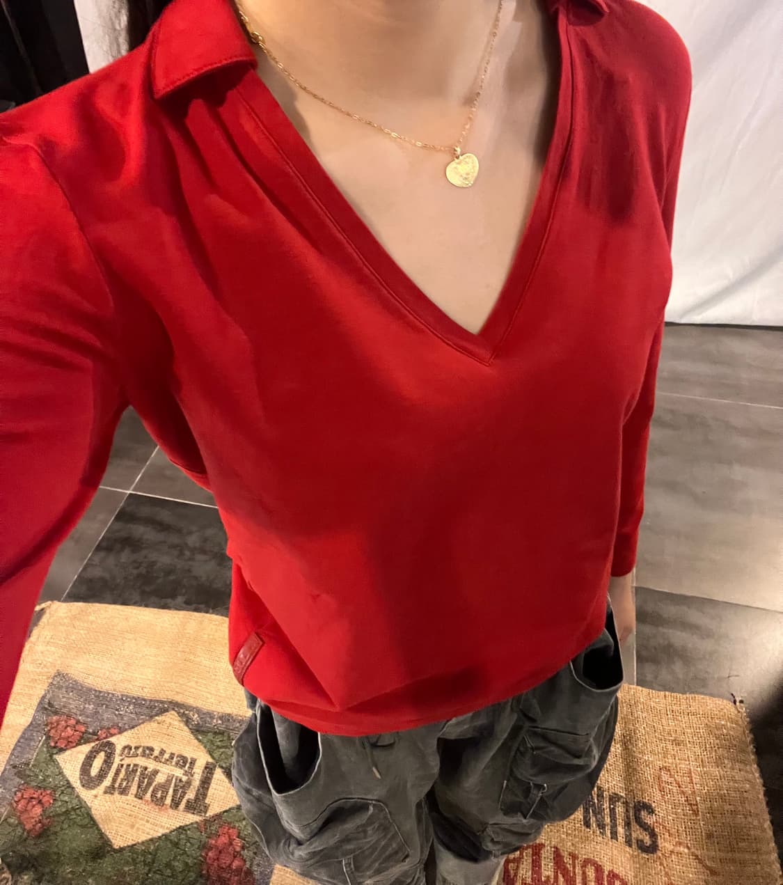 Prada spots v-neck collar knit 상품이미지6