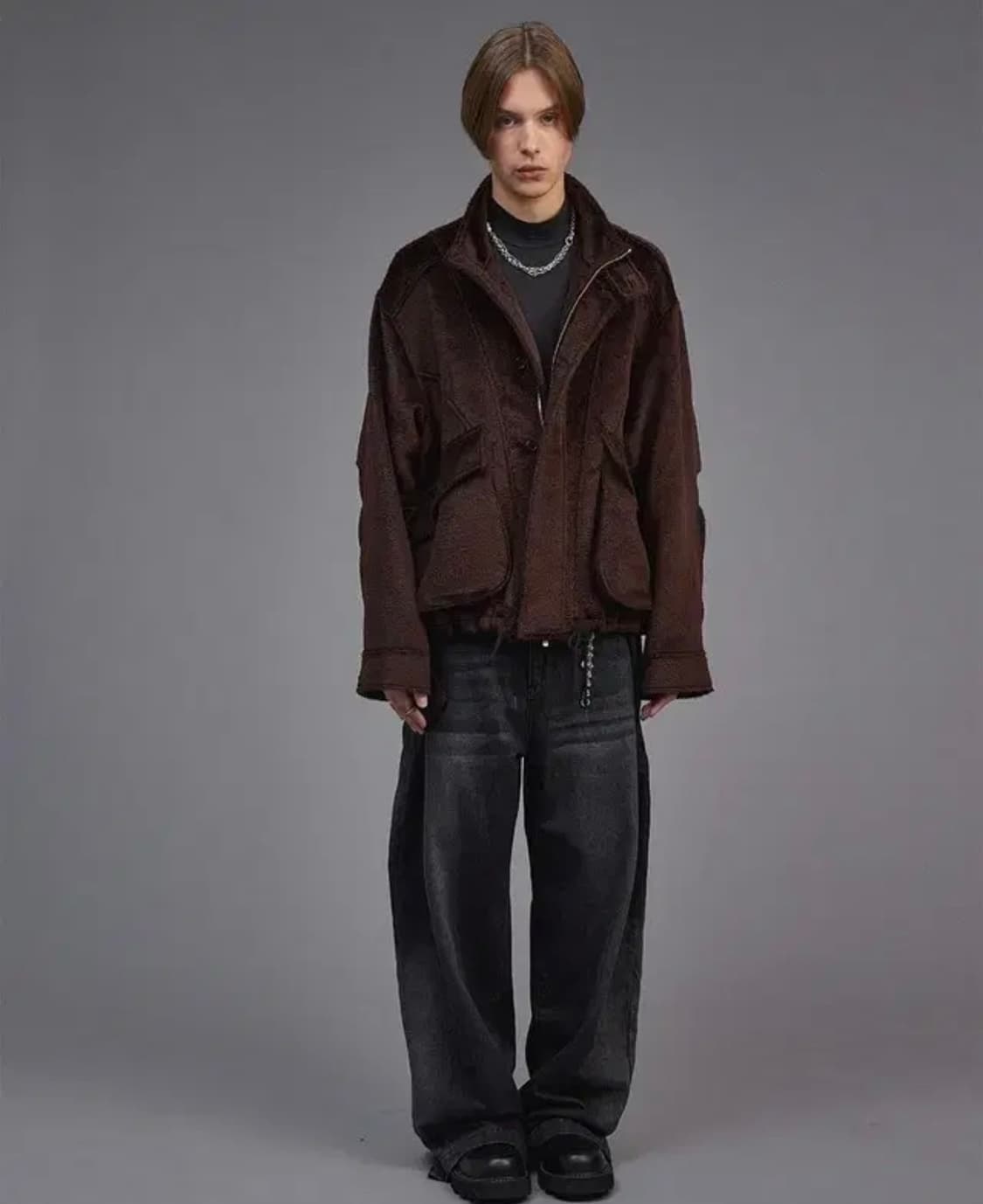 알렌느 하이넥 알파카 브라운 2사이즈  상품이미지1