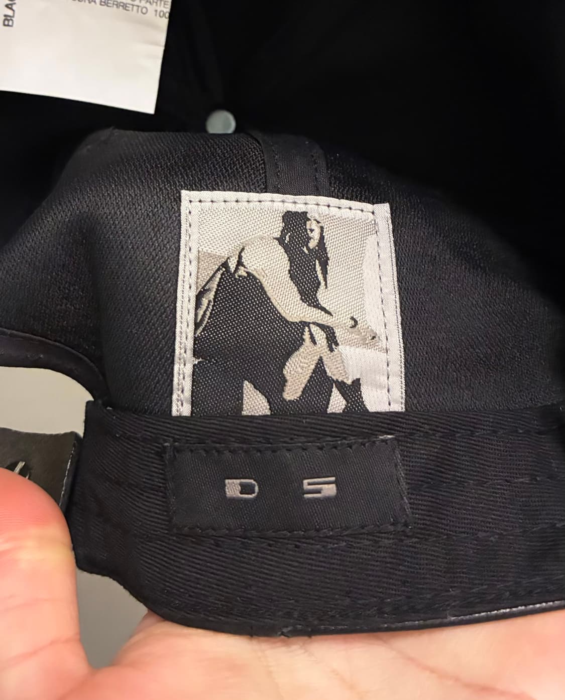 (F)릭 오웬스 다크쉐도우 카프스킨 레더 볼캡 모자 블랙 상품이미지8