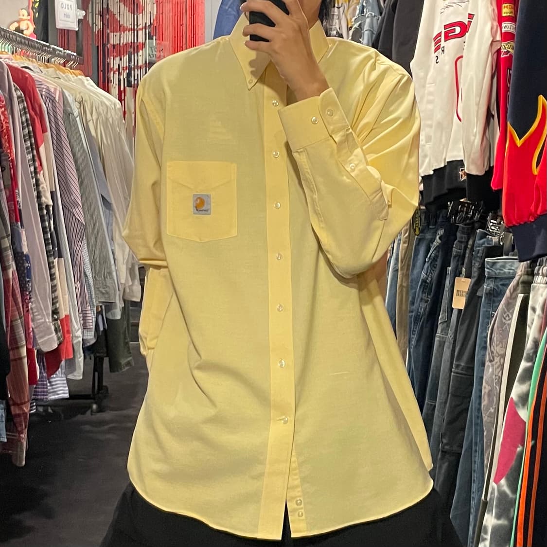 [IM] carhartt 칼하트 옐로우 긴팔셔츠 상품이미지3