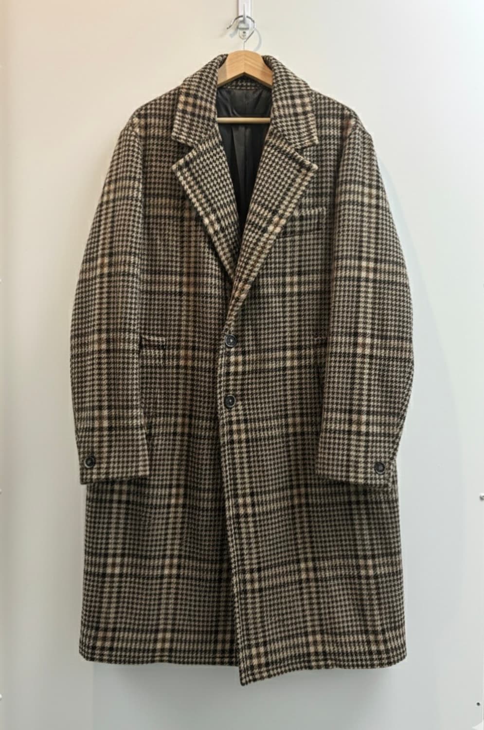 바레나 체크 프린스오브 웨일즈 롱코트 (50/새상품급) 상품이미지1