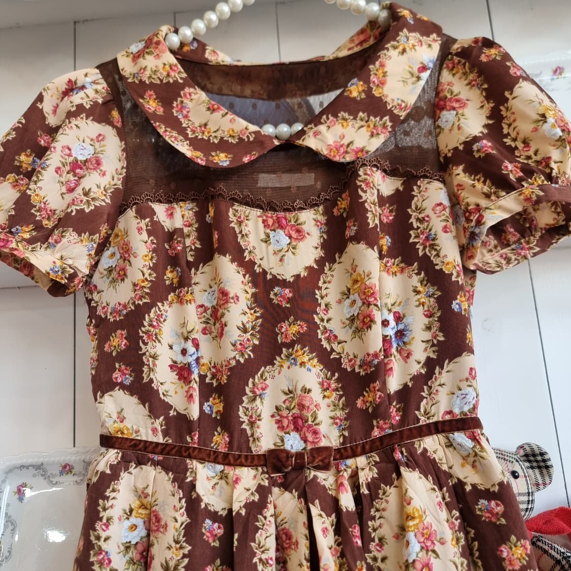 리즈리사(Liz Lisa) 초코 플로럴 메달리온 원피스 상품이미지4