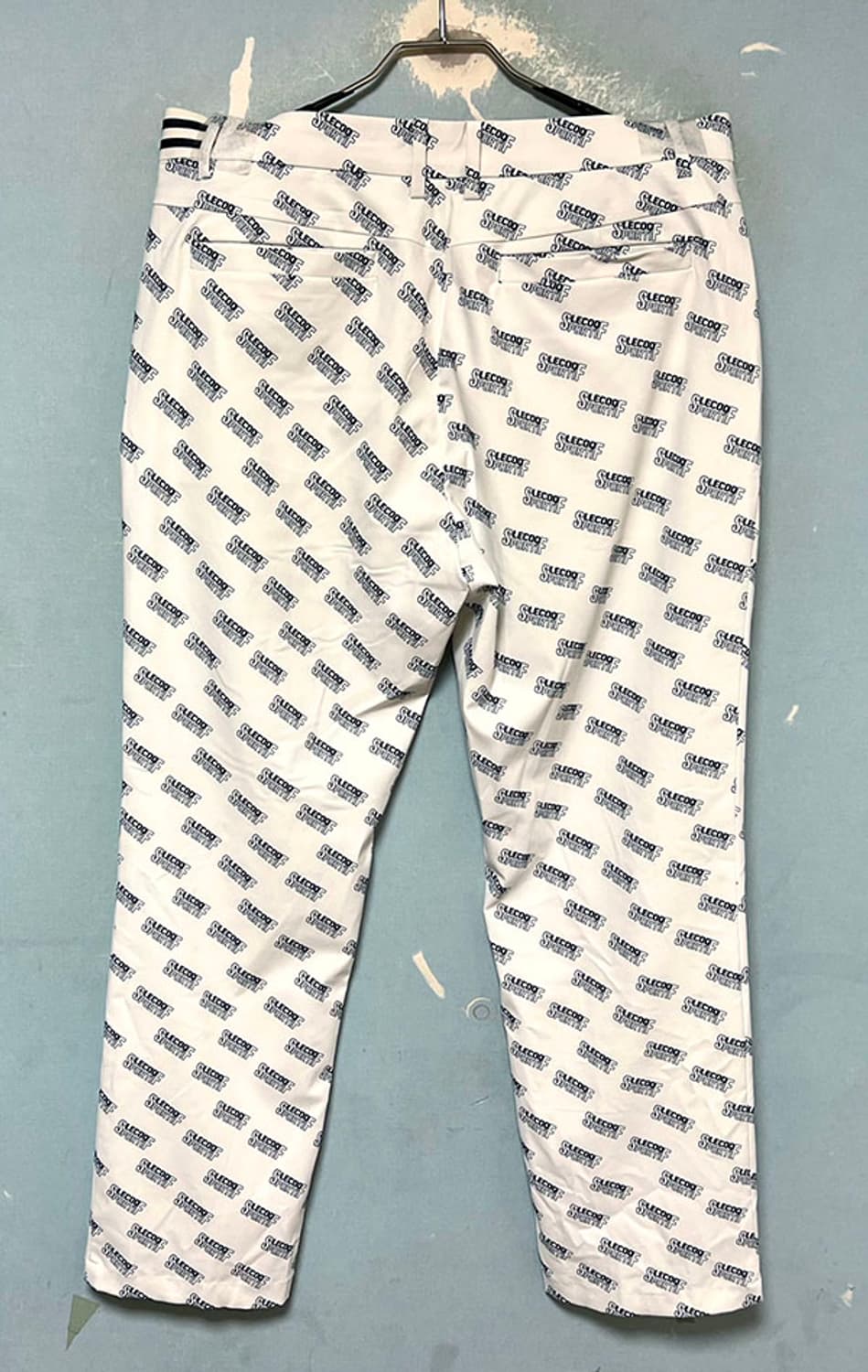 르꼬끄 골프 남성 로고 패턴팬츠 여름 화이트 스판좋음 스키니핏 L 32 상품이미지2