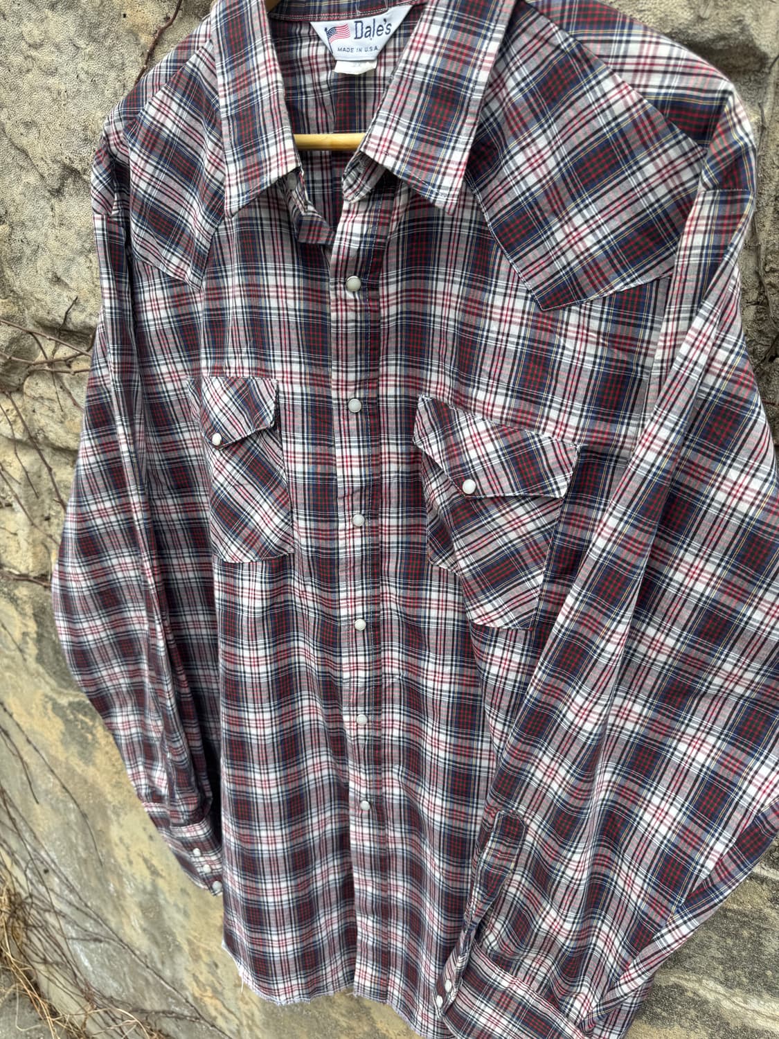 80~90s dale’s 빈티지 usa 체크 웨스턴 셔츠 2xl 상품이미지3