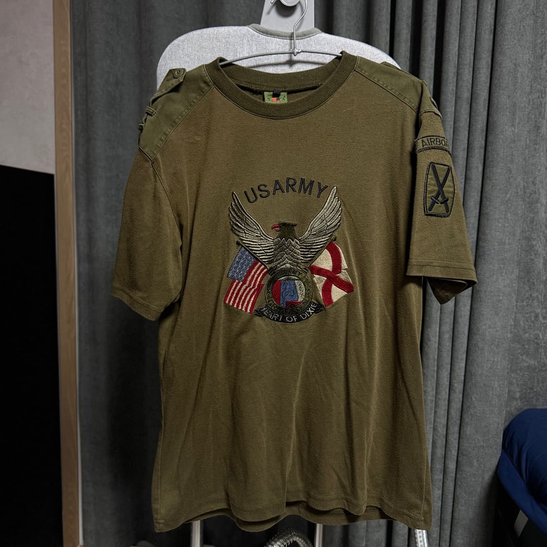 (상남자)밀리터리 L ,US ARMY 자수 반팔티 L 상품이미지1