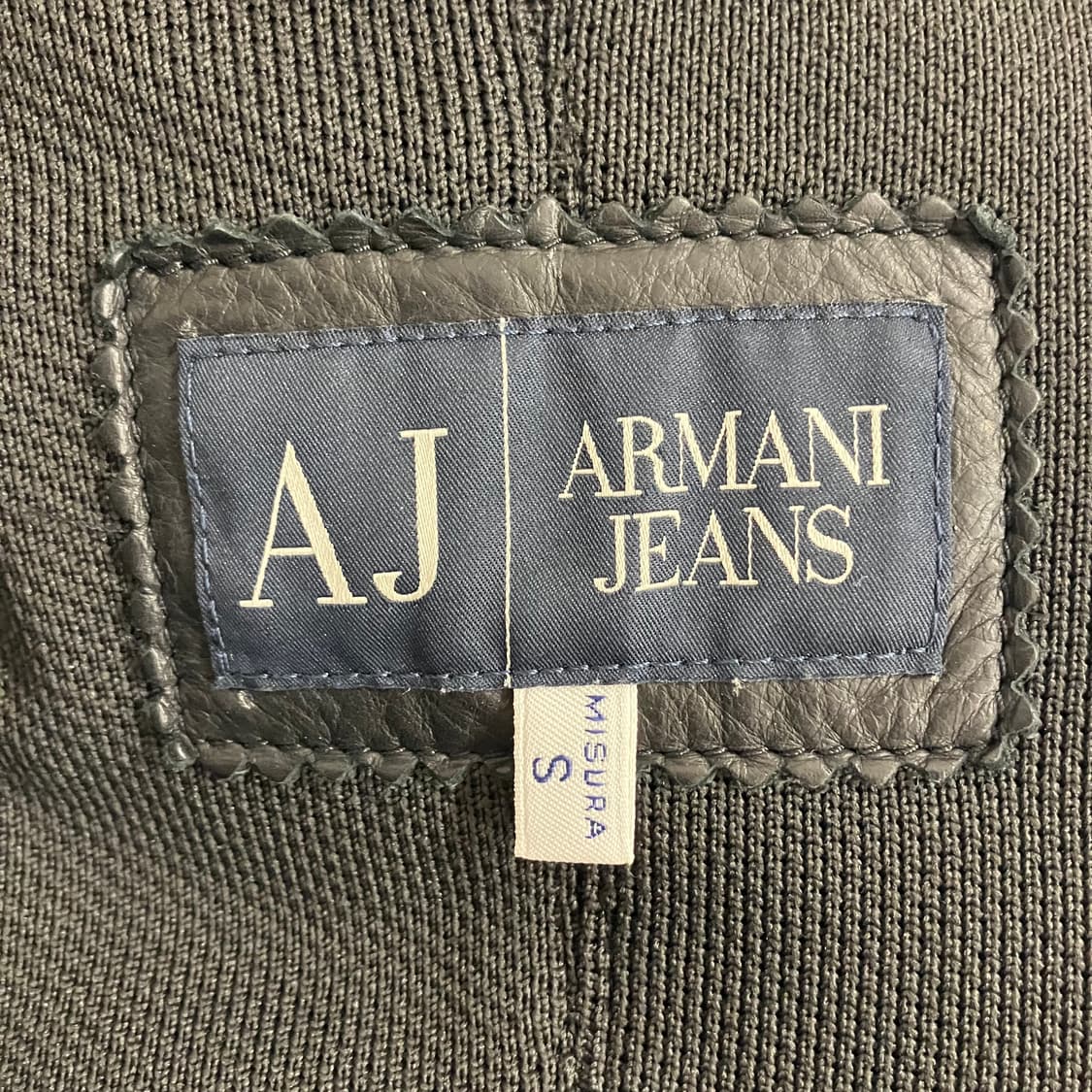 N87 알마니 아르마니 메쉬 가죽 레더 바이커 자켓 상품이미지3