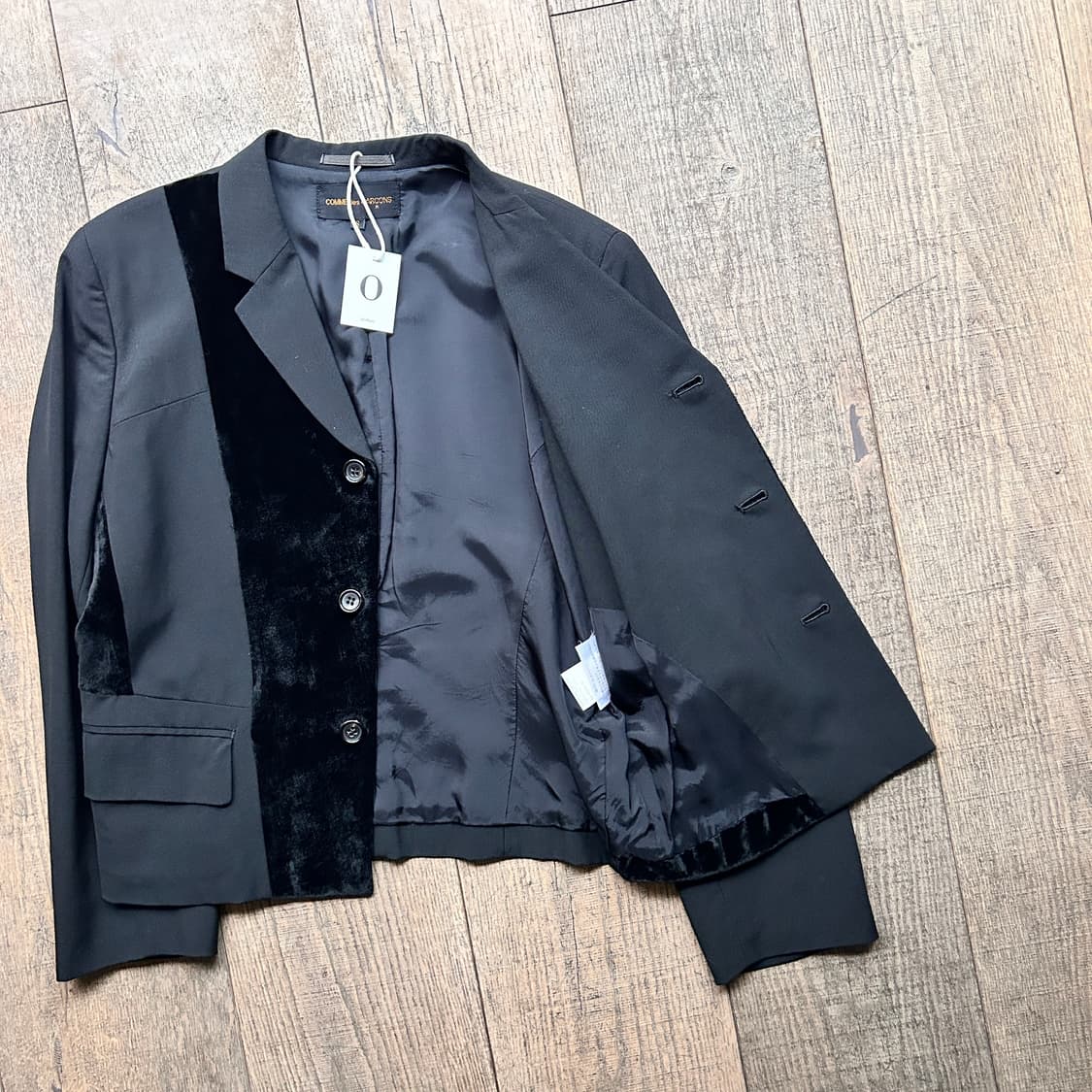 90's Velour Fabric Block Jacket 상품이미지6