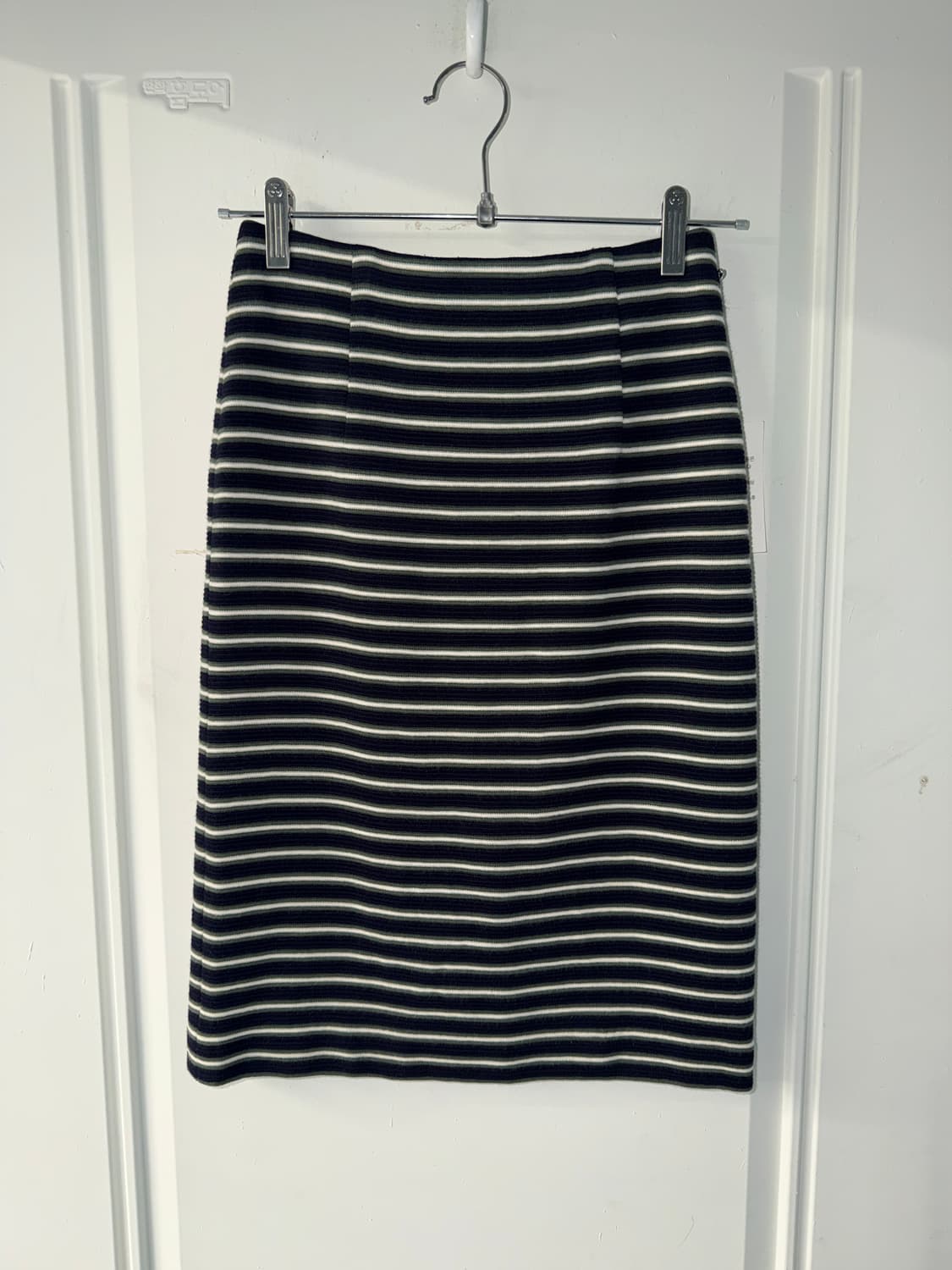 일본빈티지 네이비그린 울 미디스커트 상품이미지2