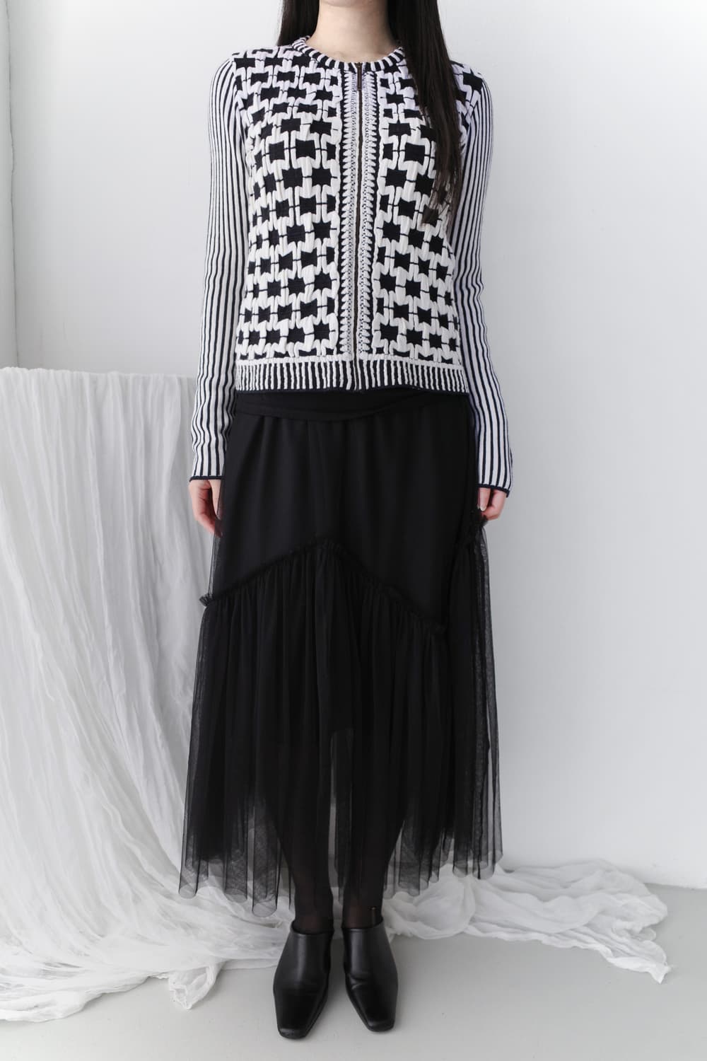 adolfo domingueg) pattern zip-up 상품이미지8