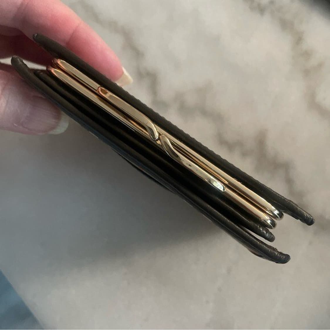 90s 버버리 노바체크 빈티지 반지갑 베이지 상품이미지4