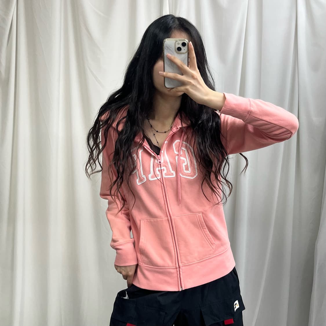 GAP milky pink hood zip-up 상품이미지1