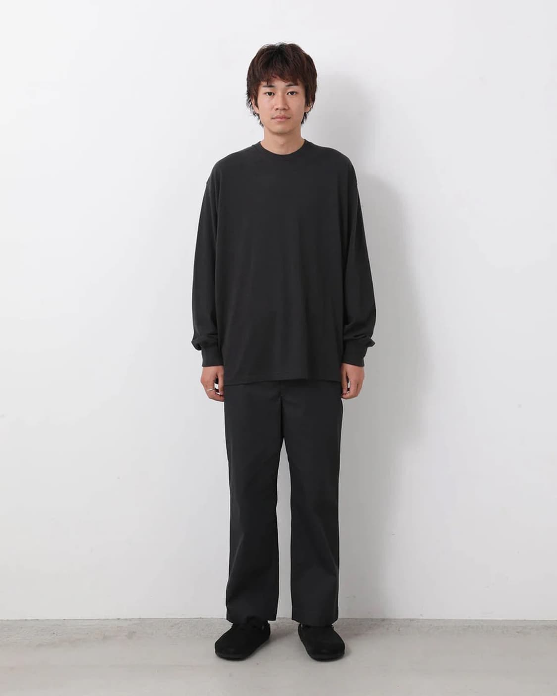 [2]아프레쎄(a.presse) 워크 치노 트라우저 팬츠 차콜  상품이미지2