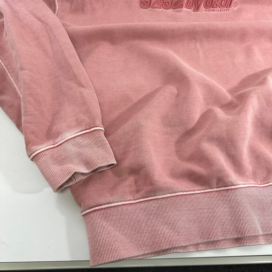 L-XL 오아이오아이 OIOI 오버핏 피그먼트핑크 맨투맨 상품이미지3