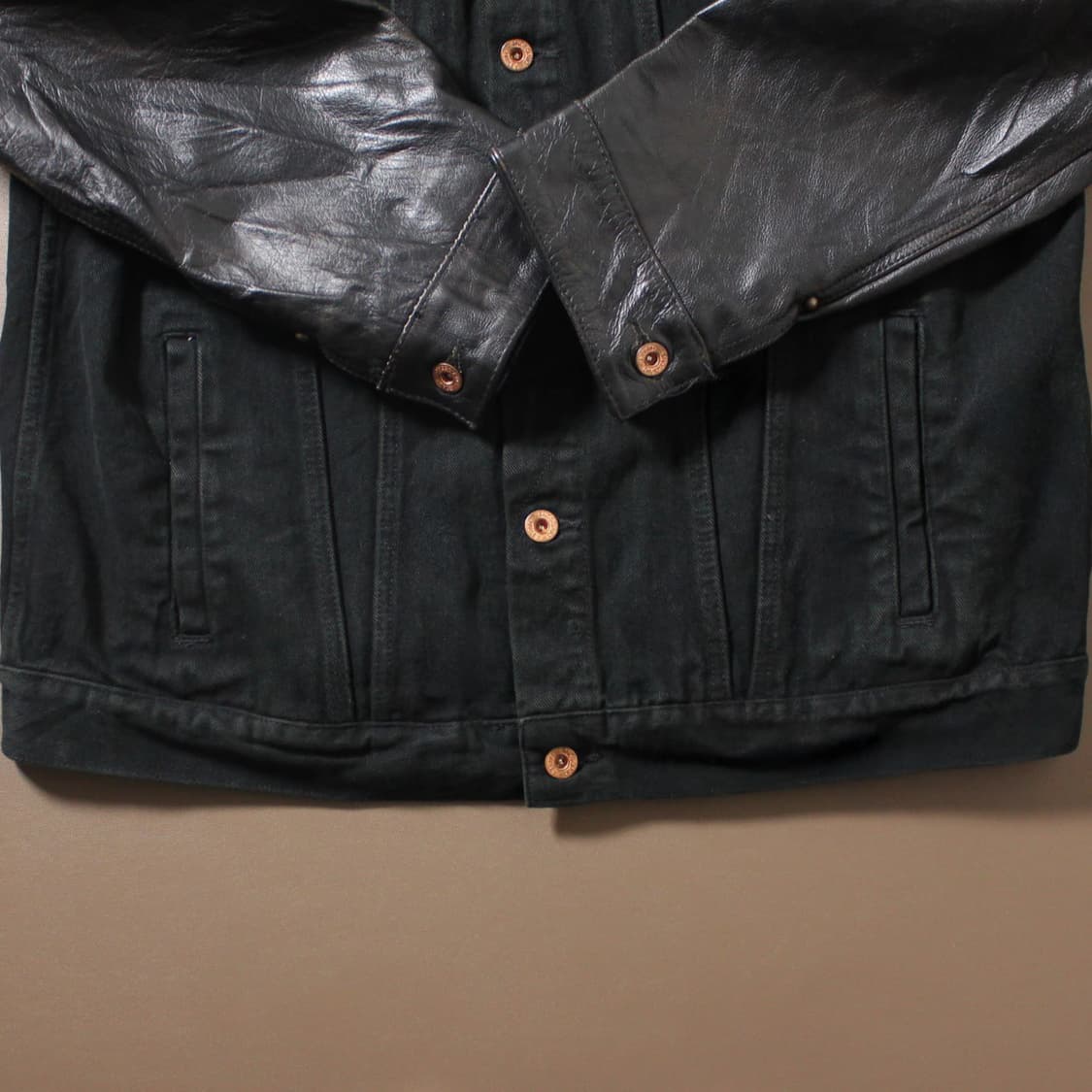 Harley Davidson 할리데이비슨 데님 바디 가죽 슬리브 자켓 상품이미지4