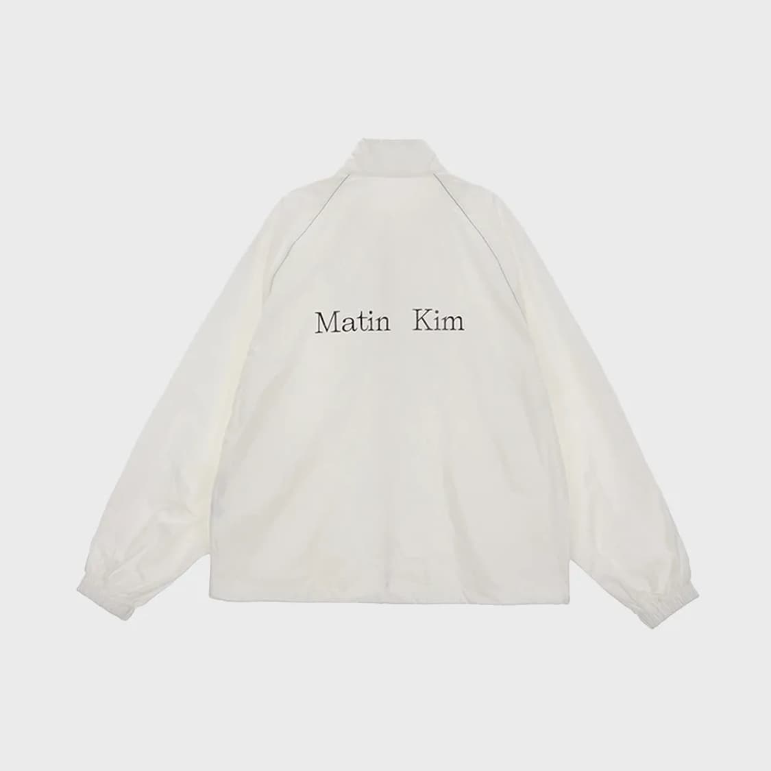 MATIN KIM LOGO COATING JUMPER IN WHITE 상품이미지1