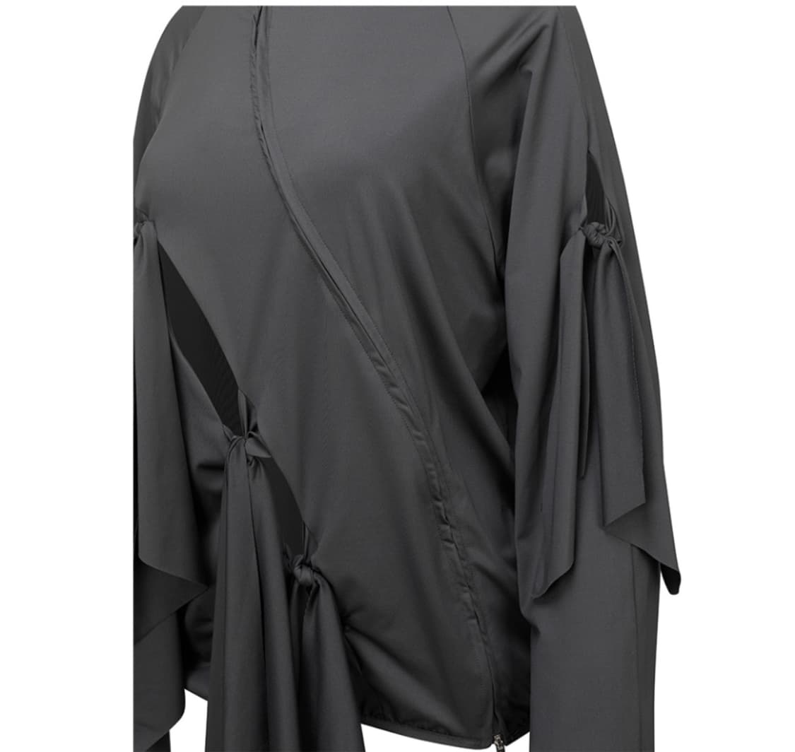 나체 TIE JERSEY JACKET CHARCOAL 상품이미지4