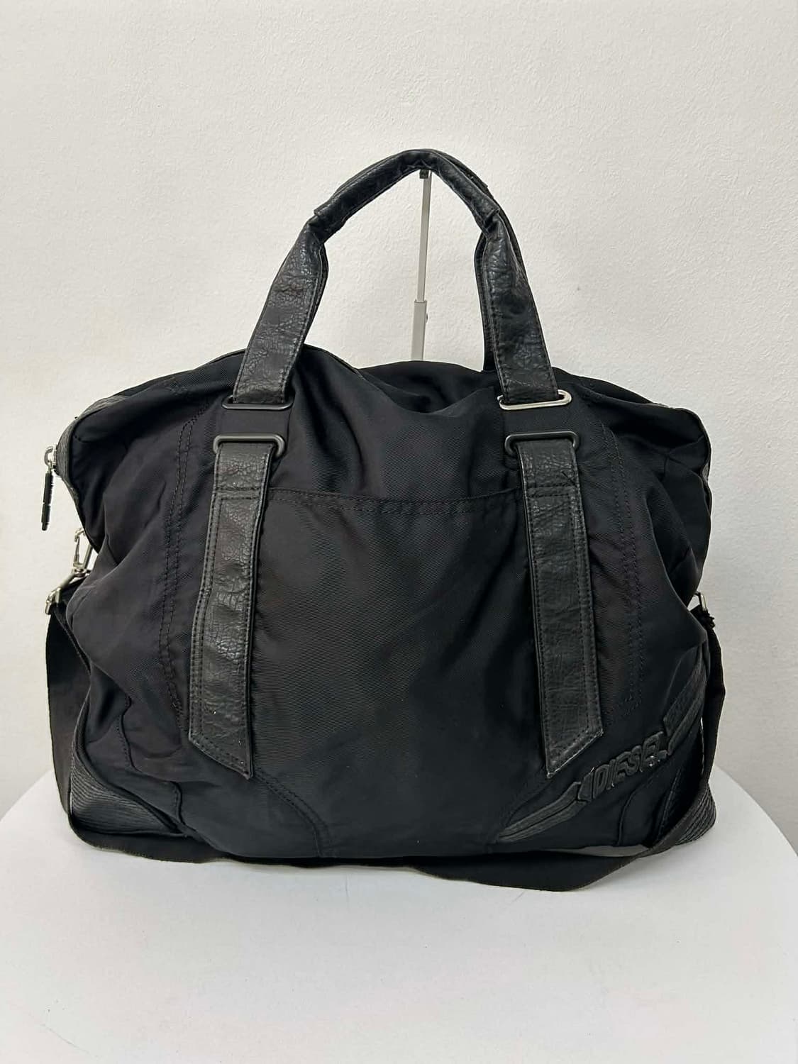 디젤 나일론 가죽 트리밍 빅 쇼퍼 토트백 여행 가방 상품이미지1