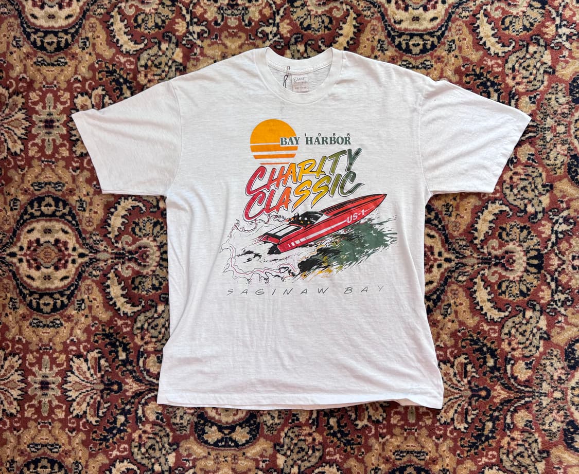 80s made in USA 빈티지 싱글스티치 반팔 L 738 상품이미지3