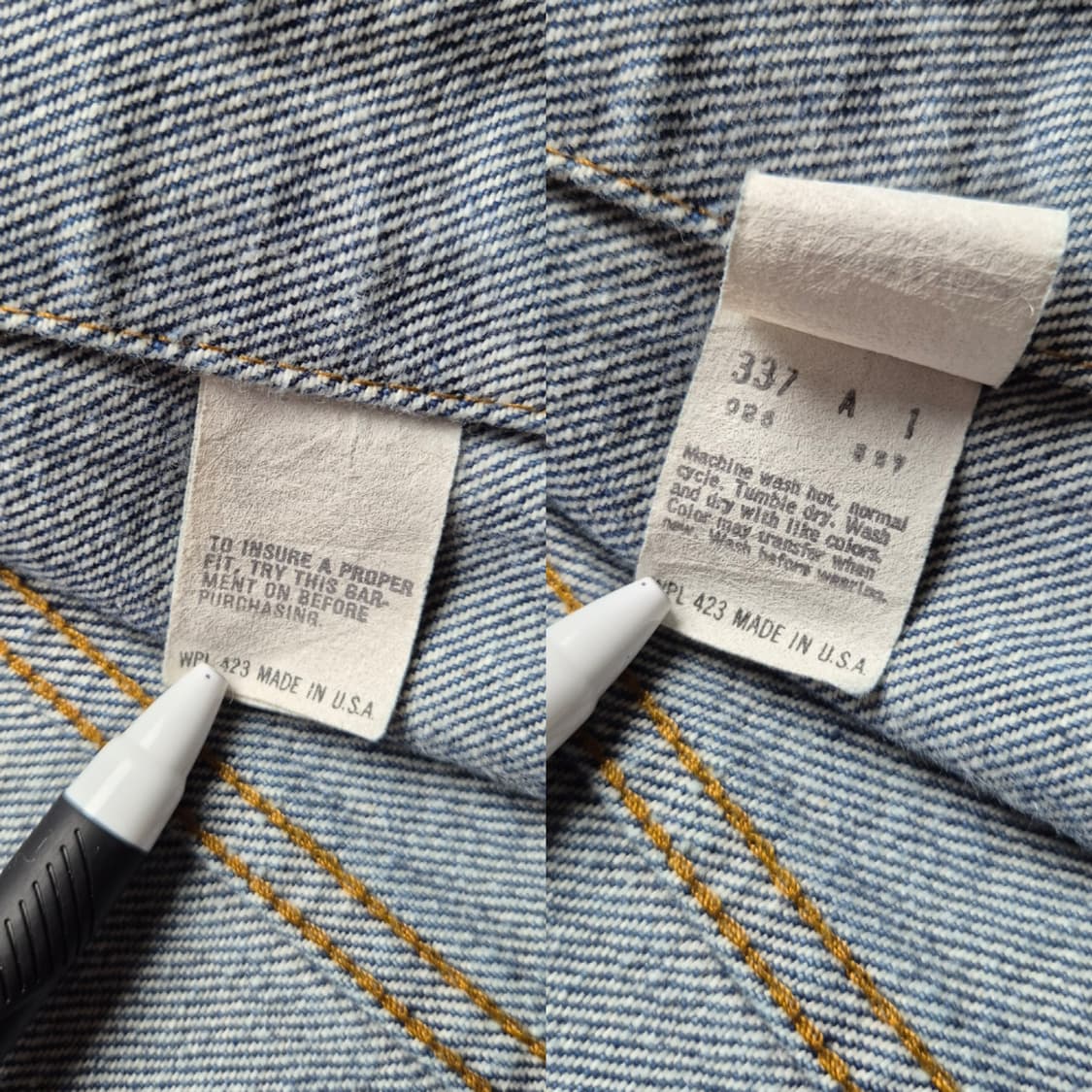 [38L] 리바이스 80s 71506 데님 트러커 자켓 USA 상품이미지9