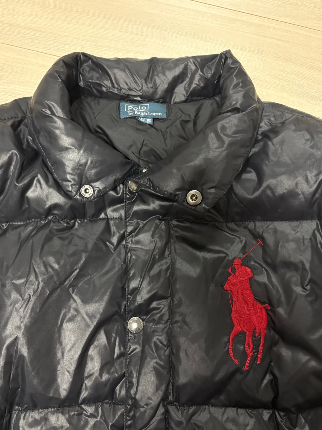 폴로 랄프로렌 유광패딩, 레드포니 오리털 패딩 M 상품이미지2