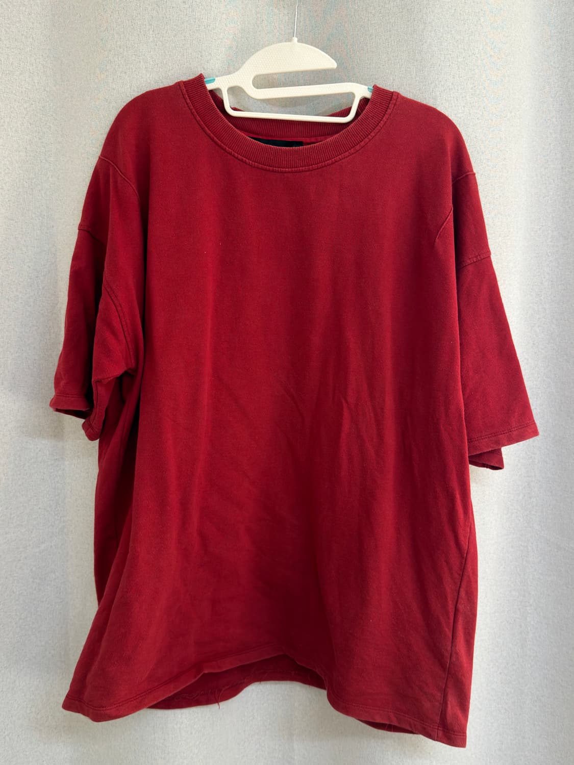 디프리크 자주색 오버핏 반팔티 상품이미지1