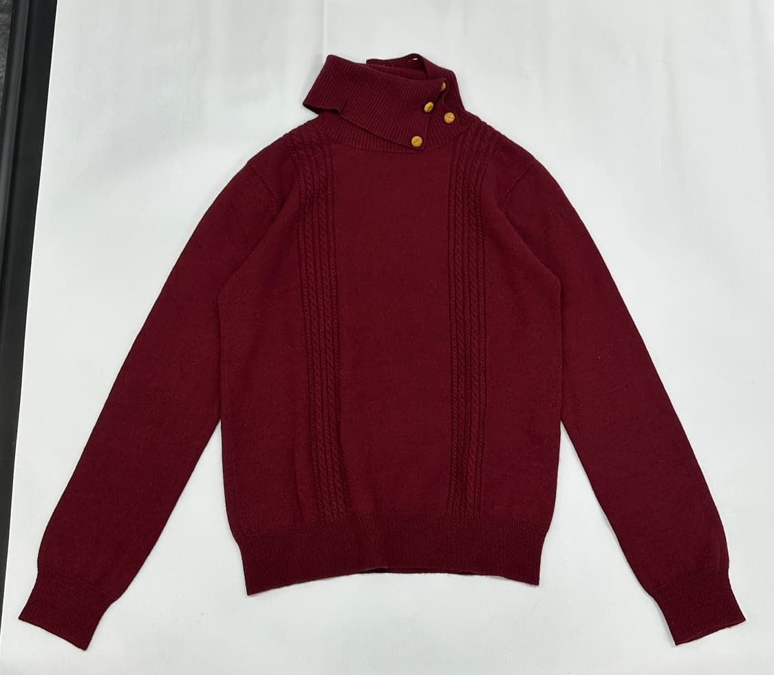 🦔하구미의  원피스 레이어드 코디세트🦔 버건디 목폴라 양털 러블리 상품이미지5