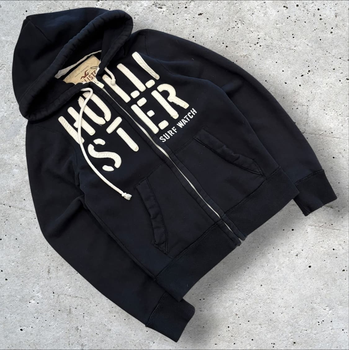 [S] 홀리스터 빅로고 스웻 후드집업 블랙 D838 상품이미지1