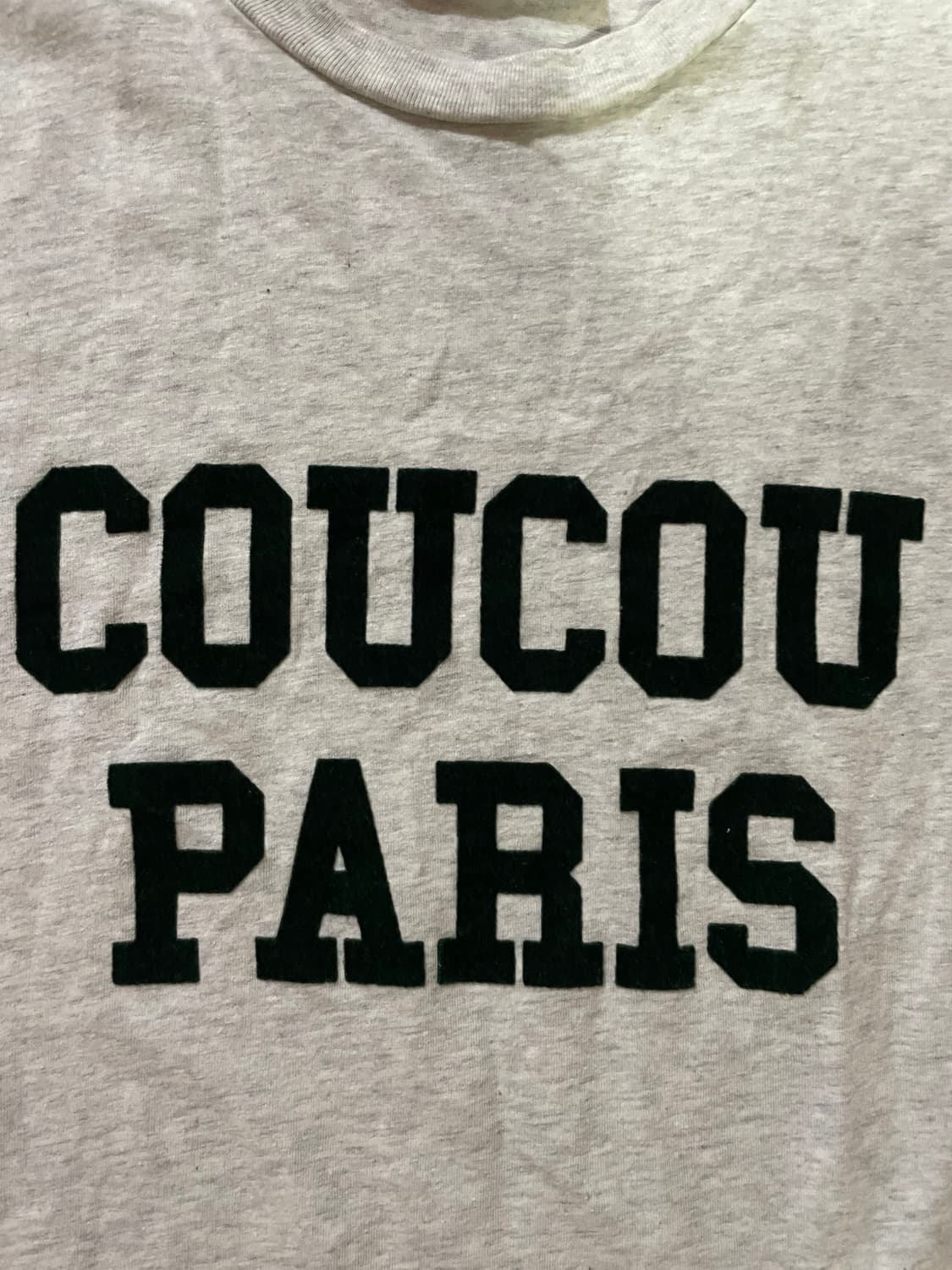 아미  그린 패치 COUCOU PARIS 그레이 반팔티 L 상품이미지2