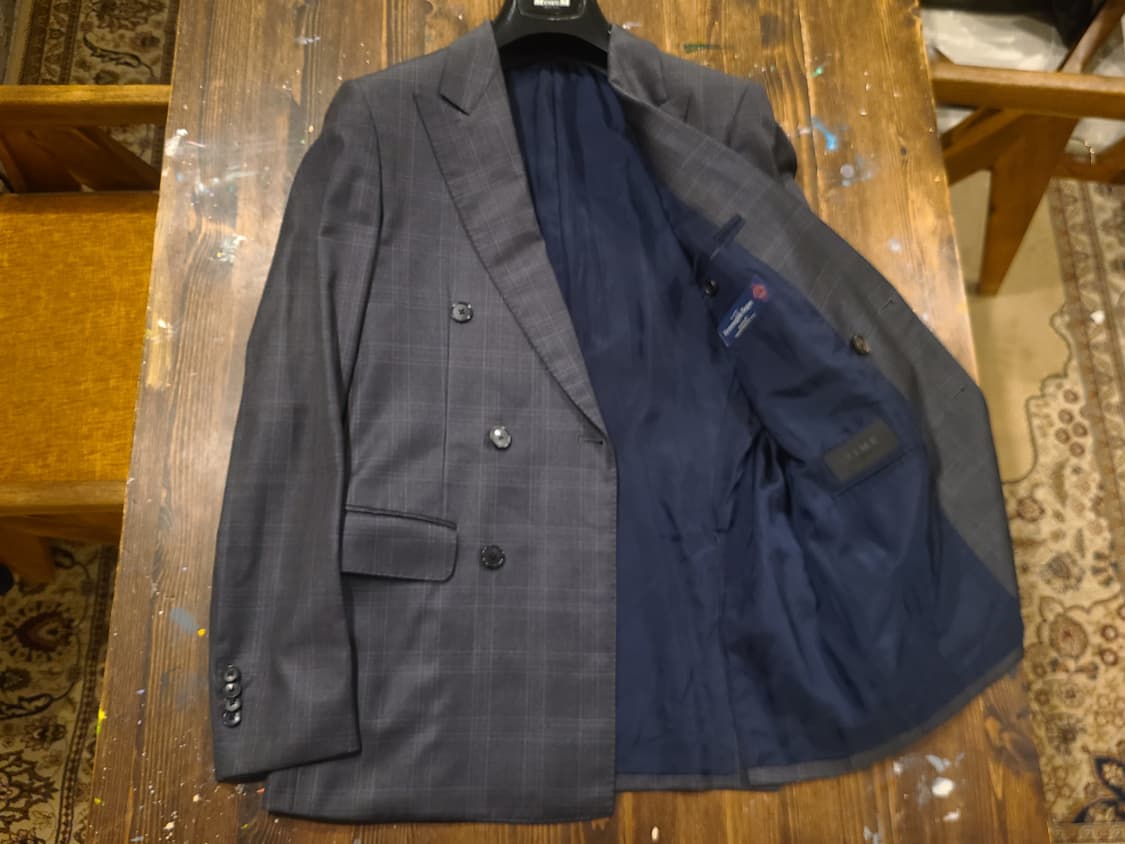 타임옴므 제냐 원단 더블브레스티드자켓 상품이미지10