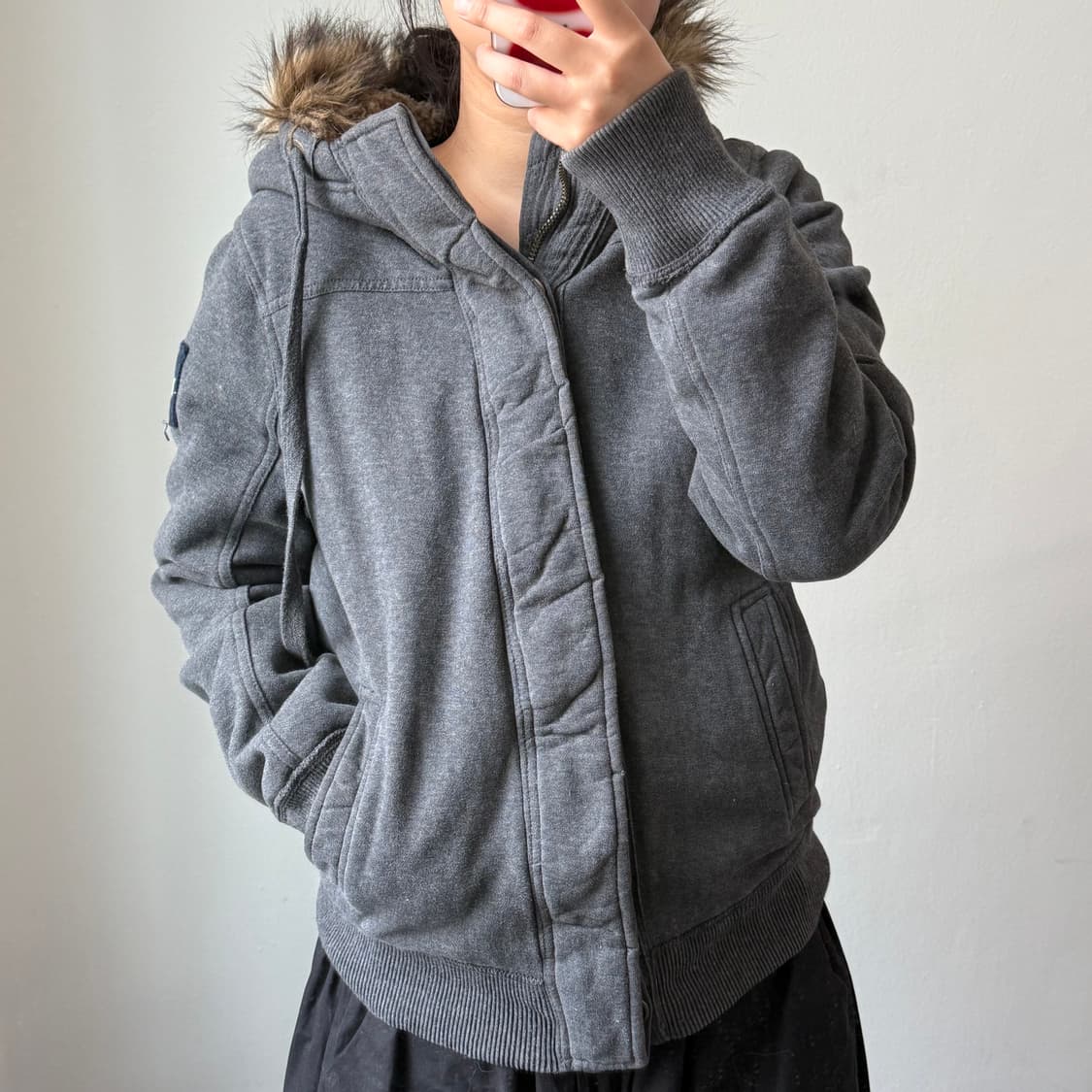 [M] 홀리스터 그레이 후드집업 상품이미지1