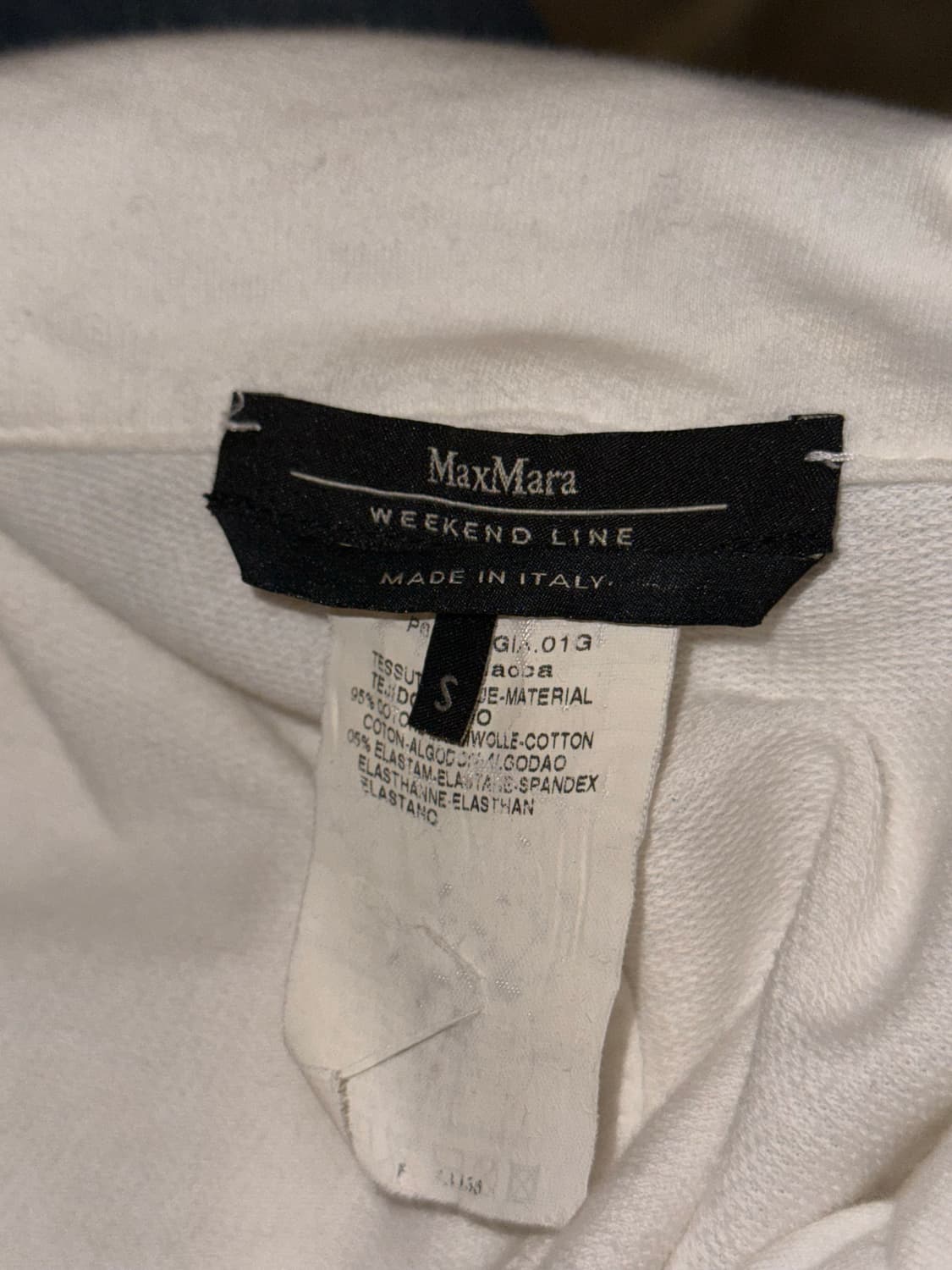 Max Mara (weekend) 화이트 저지 가디건형 자켓 S 상품이미지5