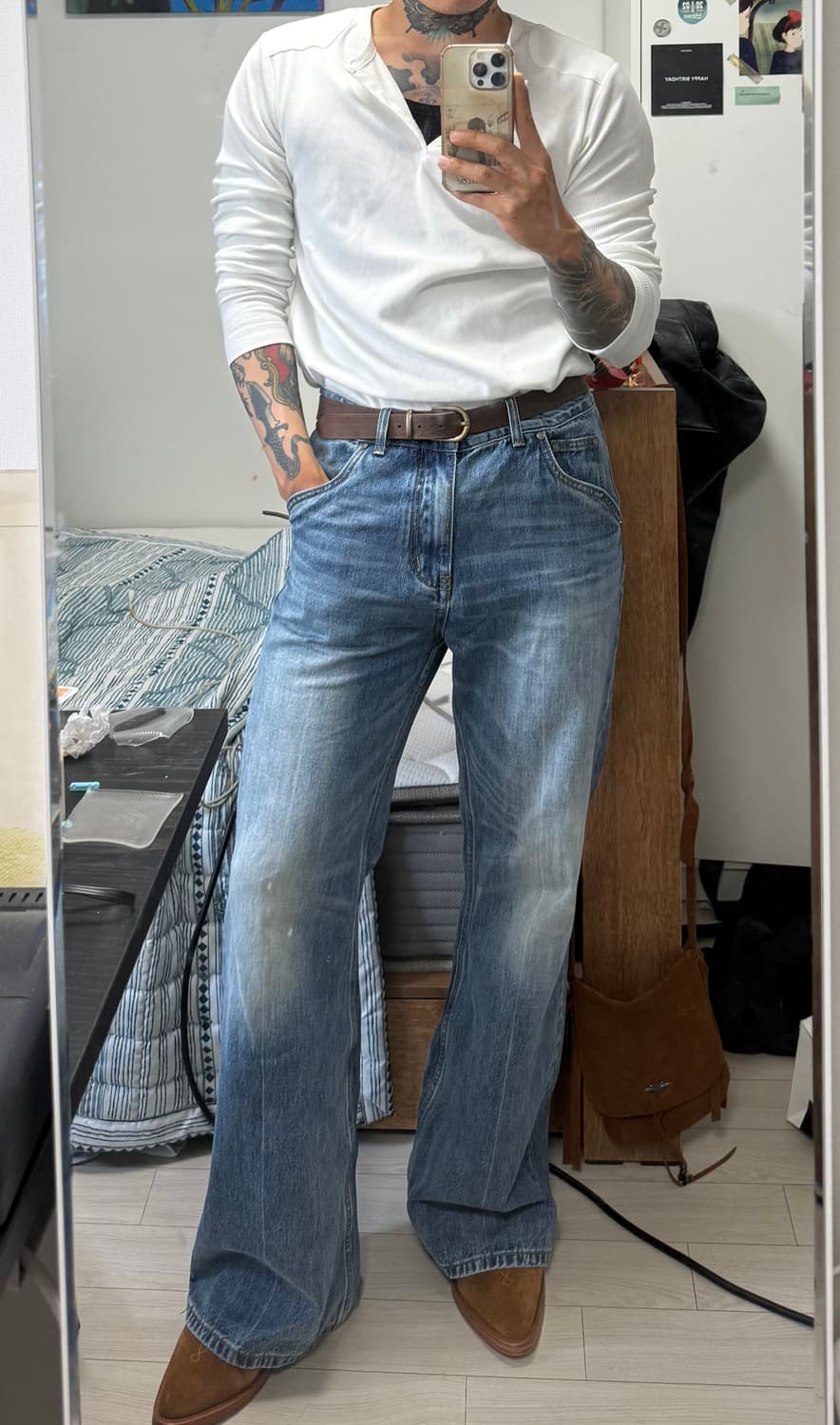 무라아에르 헨리넥 슬리브 아이보리 L 상품이미지5