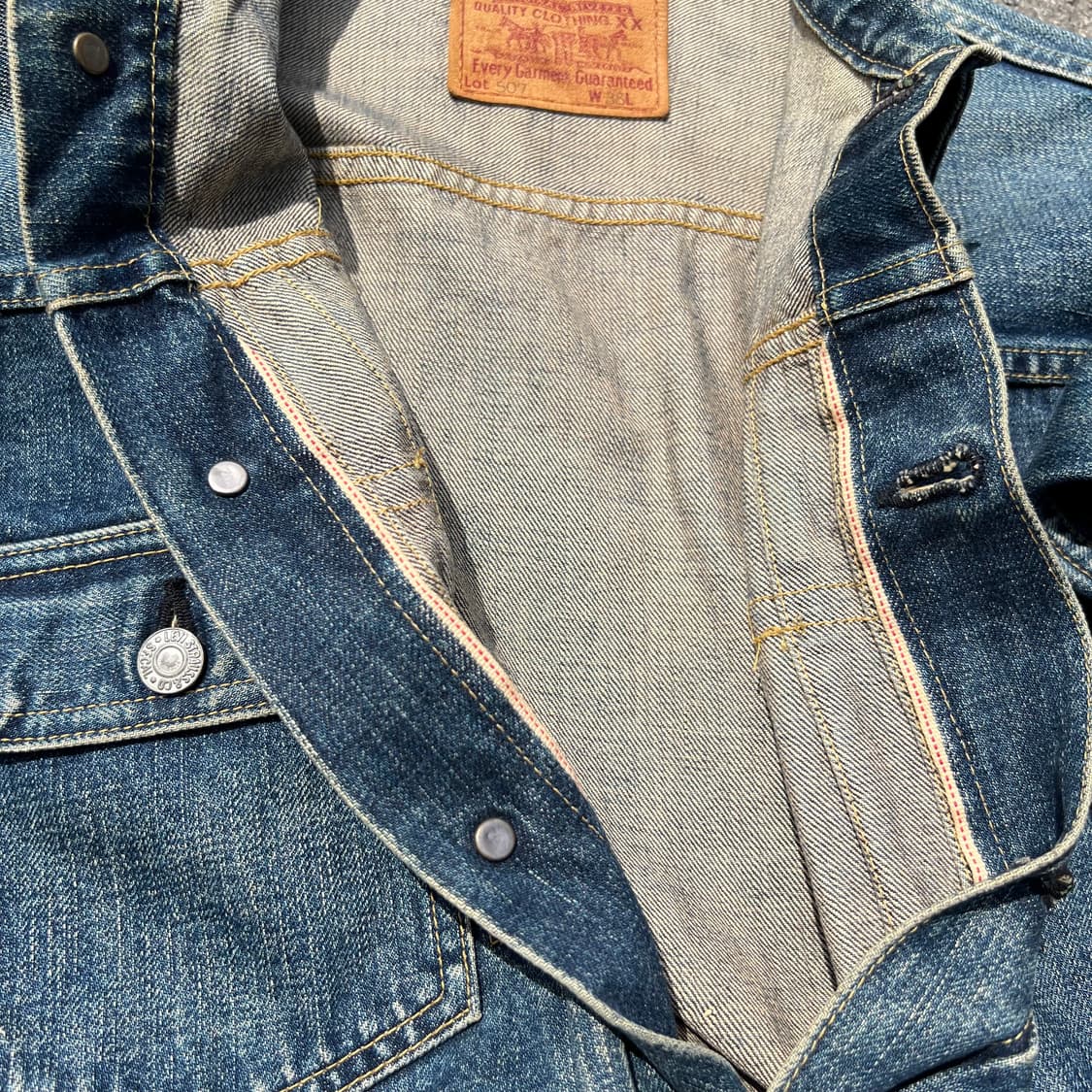 90‘s 리바이스 2세대 빅E 데님 트러커 자켓 상품이미지7