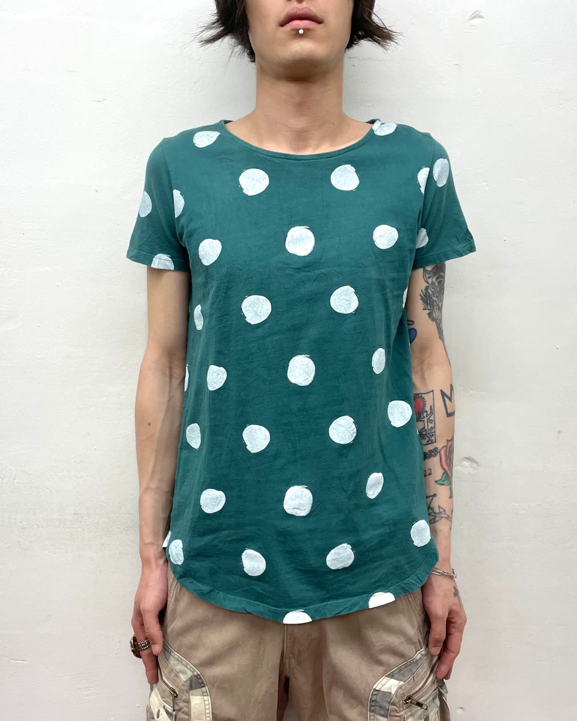 White Dot Green T-Shirt 상품이미지1