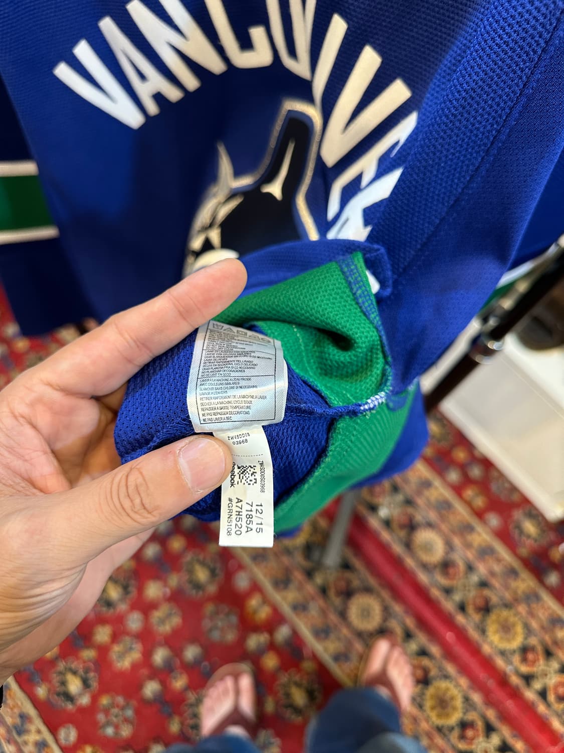 리복 NHL 벤쿠버 캐넉스 아이스하키 홈 저지 L 상품이미지10