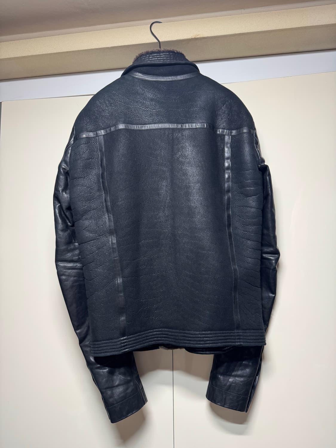 릭오웬스 12FW 레더 시어링 자켓 상품이미지4