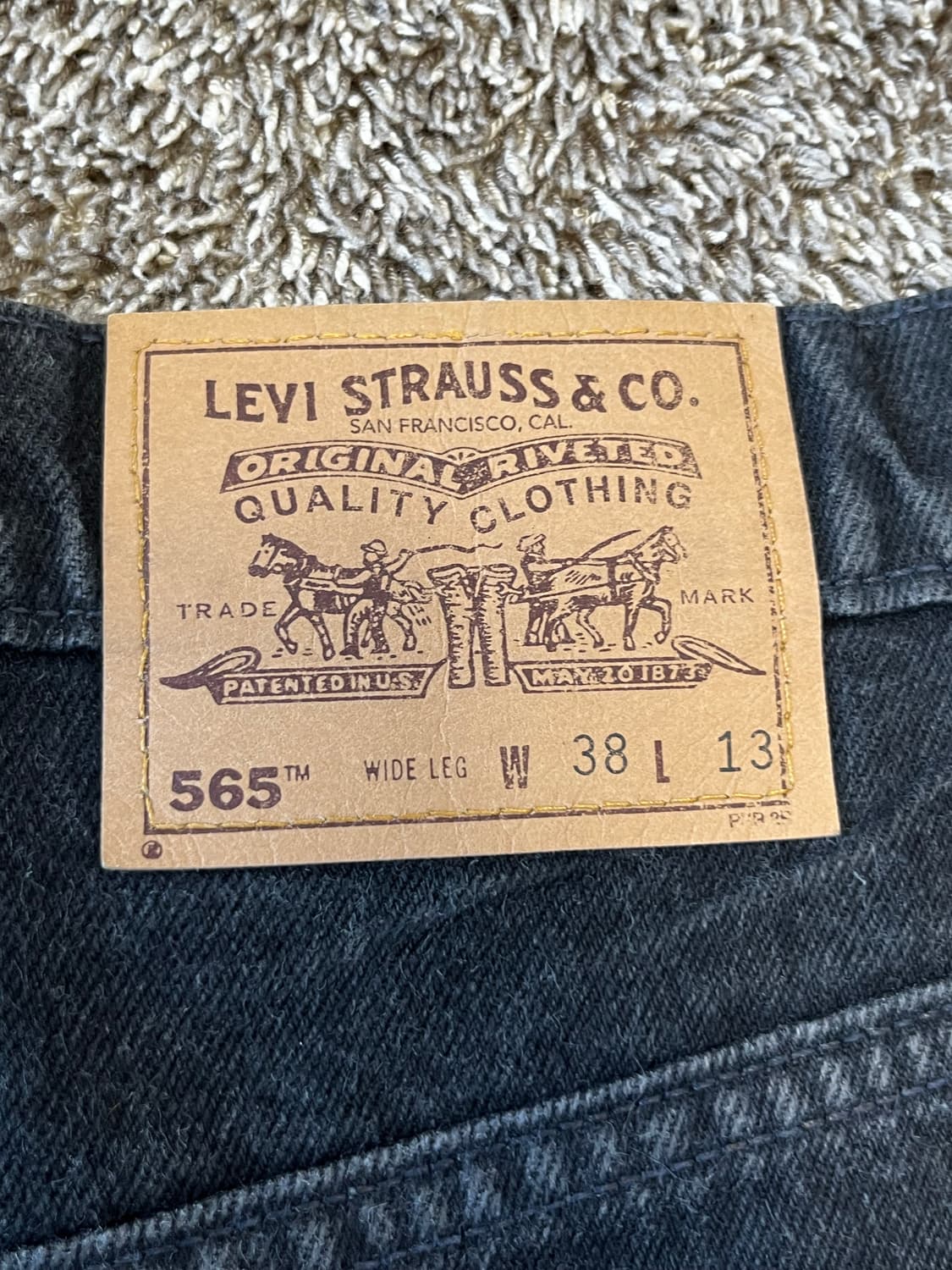 90s vintage levis 565 black shorts 리바이스 상품이미지5