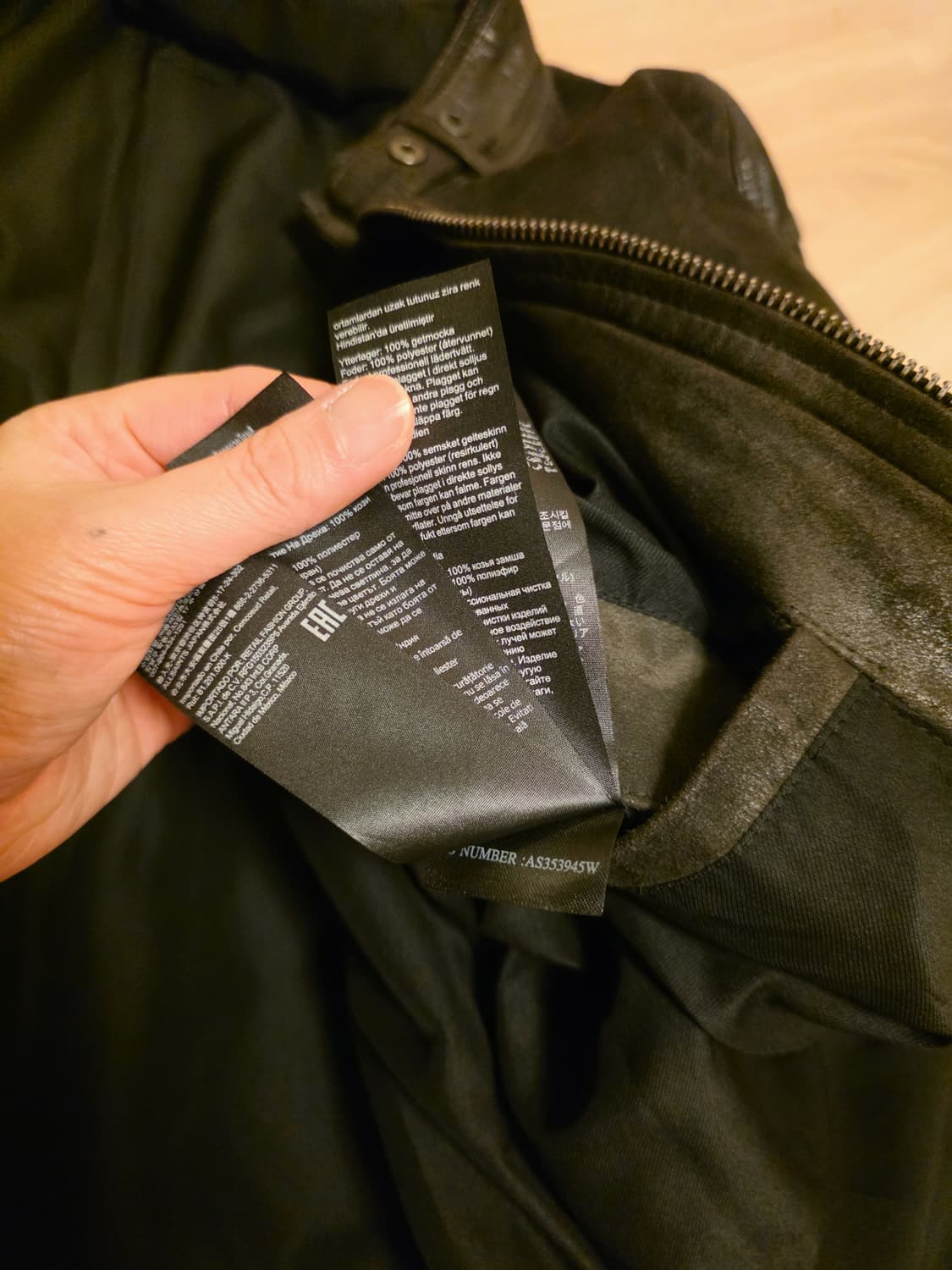 올세인츠 블랙 양가죽자켓 상품이미지4