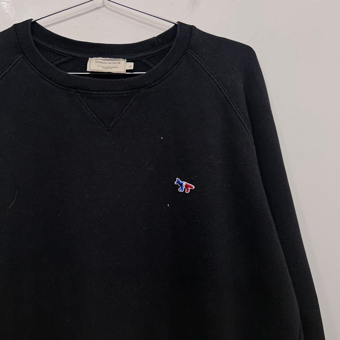 메종키츠네 트리컬러폭스 래글런 헤비코튼 맨투맨 상품이미지1