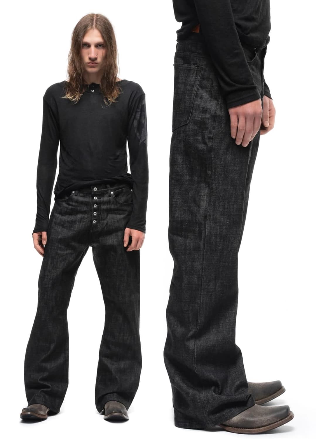 RAW DENIM JAPANESE BOOTCUT FIT BLACK 상품이미지1
