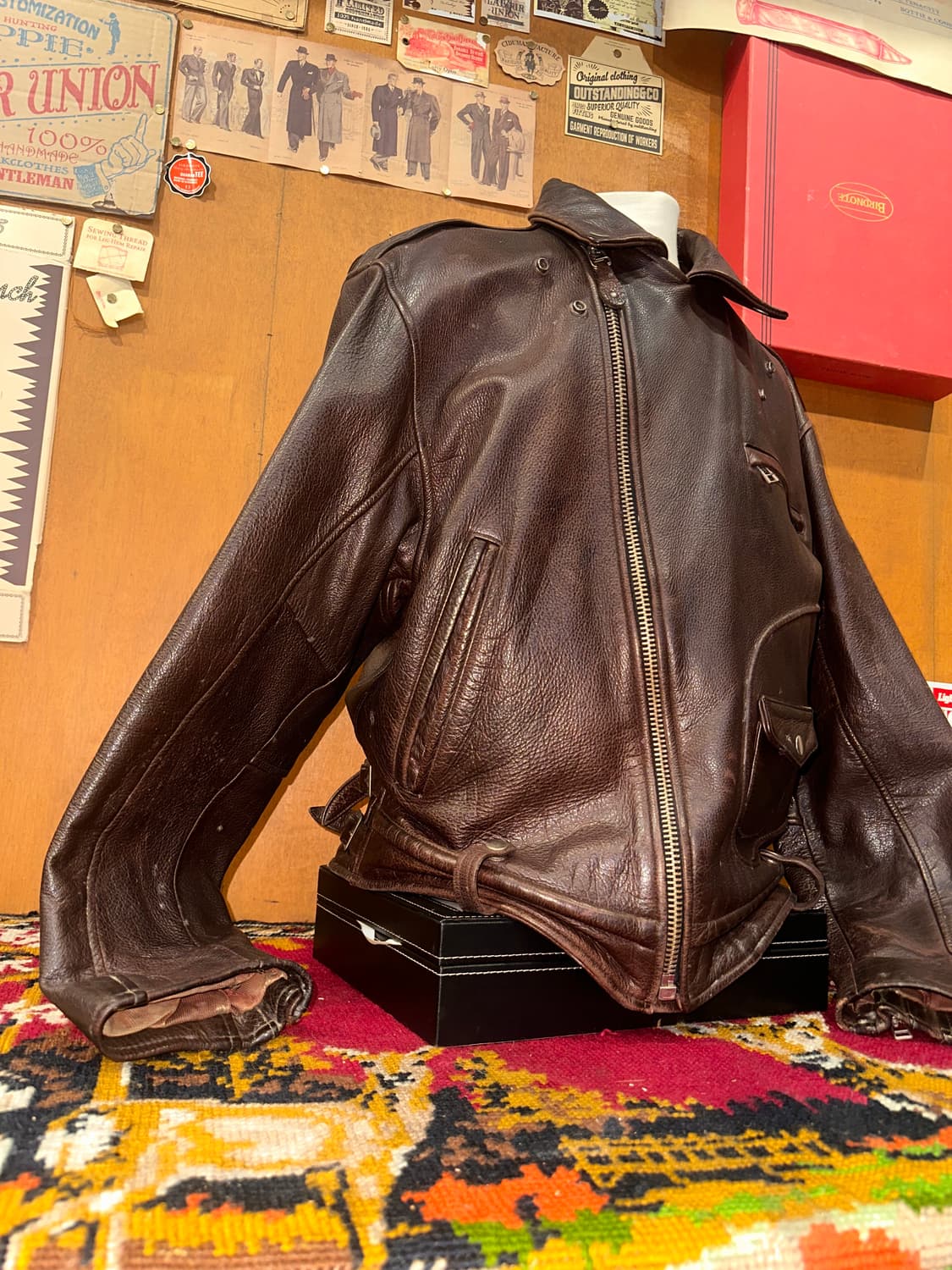 ( L-XL ) 가죽자켓 라이더자켓 바이커자켓 봄버자켓 빈티지가죽 상품이미지2