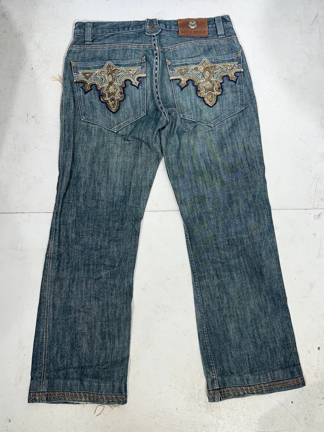 Antik denim 웨스터너 아카이빙 자수 포인트 와이드 데님 팬츠 상품이미지5