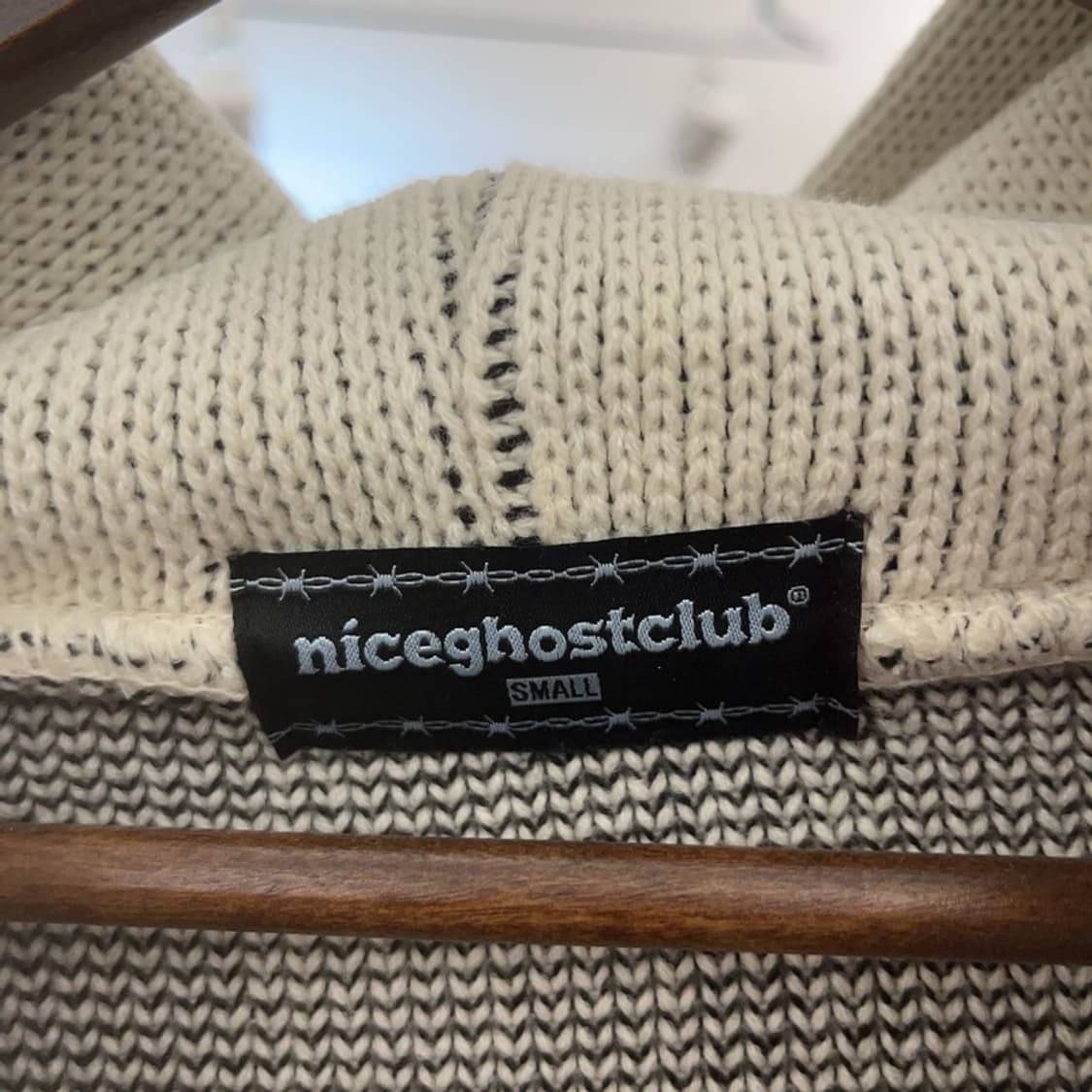 나이스 고스트 클럽 키치 샤이닝 니트 후드티 S C07560 상품이미지5