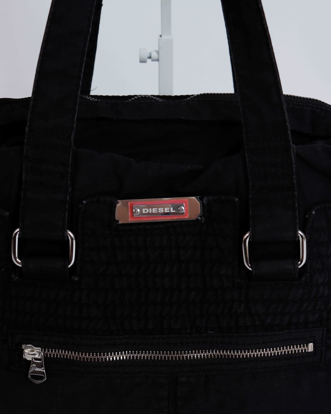 [DIESEL] 플라워 패턴 라이닝 블랙 코튼 숄더백 상품이미지2