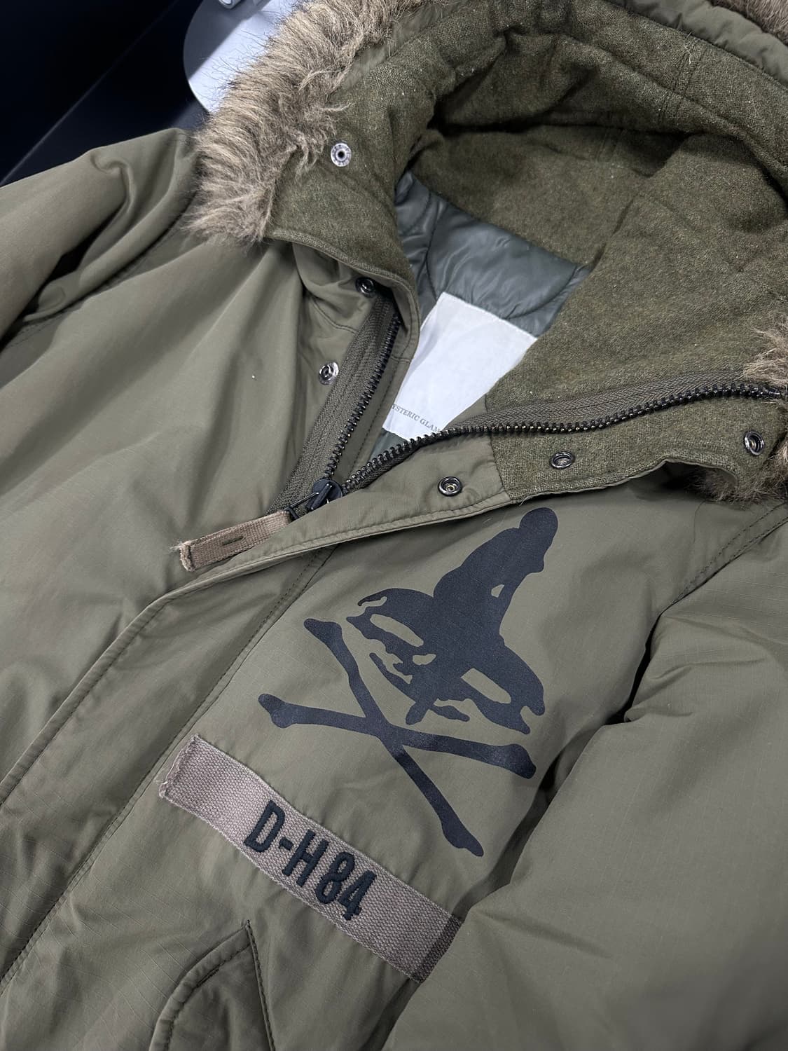 히스테릭 글래머 D-H84 누빔 퍼 롱자켓 상품이미지5