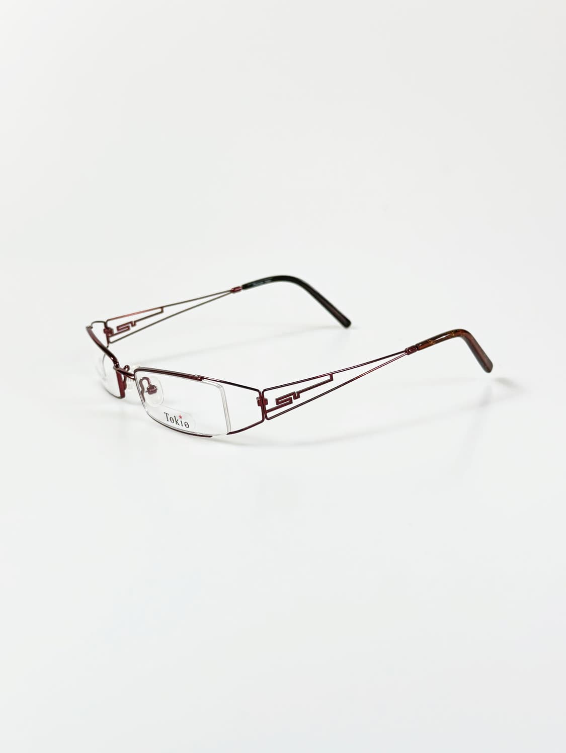 90s TOKIO 가넷 메탈 슬림 스퀘어 빈티지 안경 상품이미지4