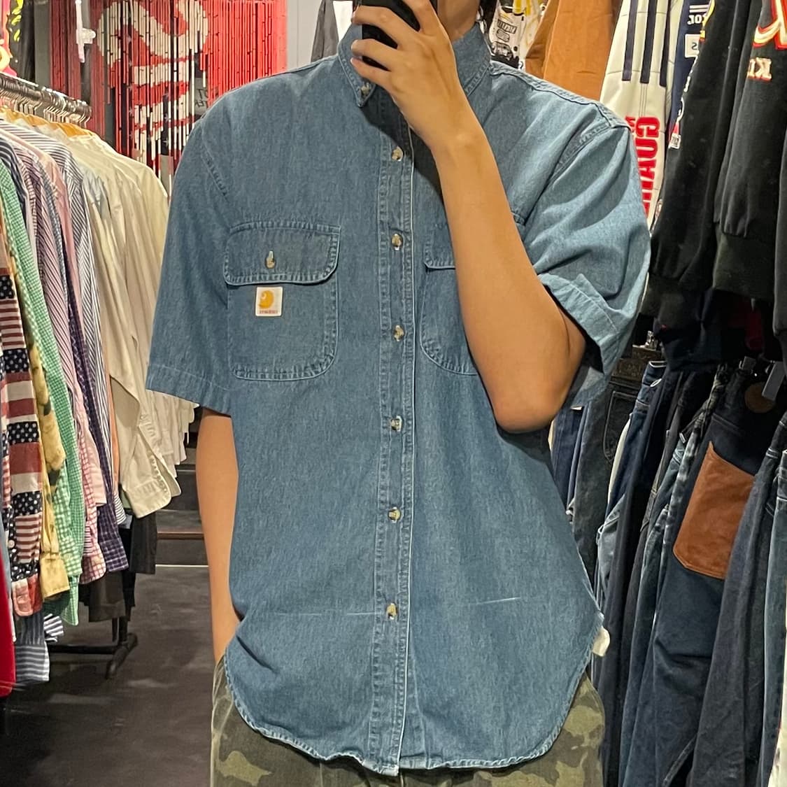 [IM] carhartt 칼하트 데님 반팔셔츠 상품이미지7