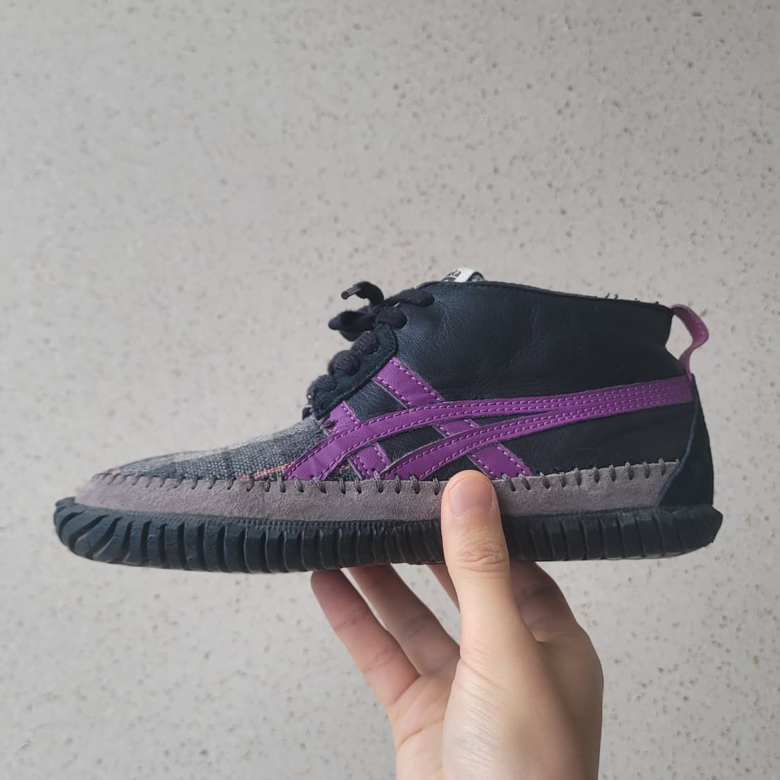 오니츠카타이거 츠나히키 퍼플 블랙 체크 230 상품이미지2