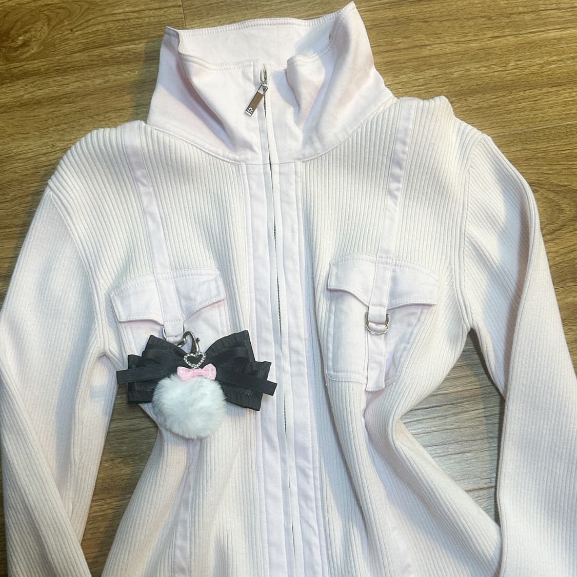 빈티지 핑키앤다이안 딸기우유 핑크 집업 자켓 히메갸루 로걀 라떼 페어리 상품이미지2