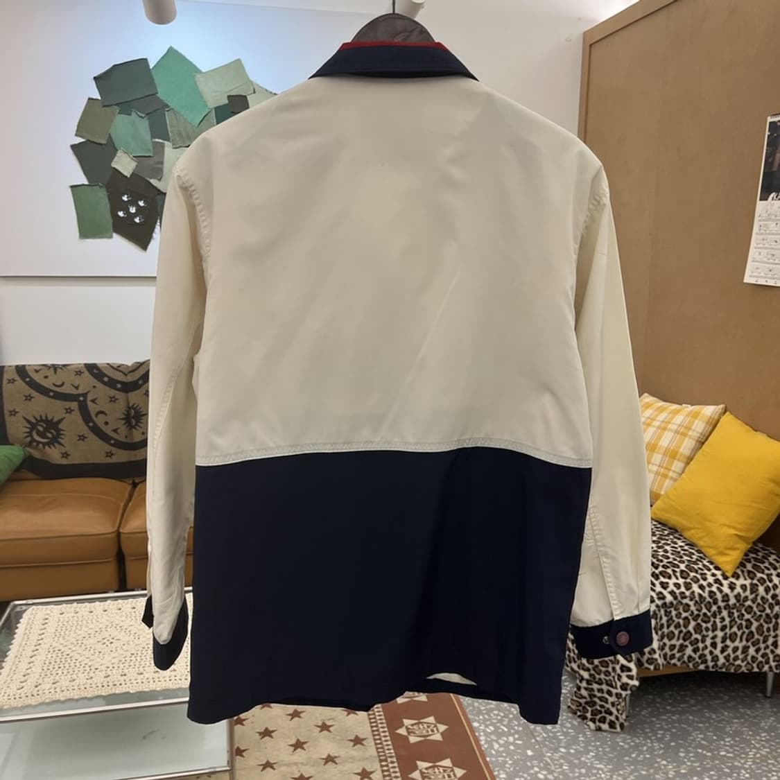 플레이보이 레트로 컨트리 빈티지 배색 바람막이 자켓 M C10142 상품이미지4